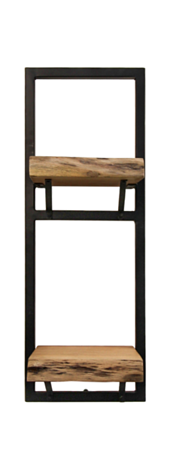 Wandplank Levels Live Edge - 25x70 cm - acacia/ijzer (MAN-LE2570)