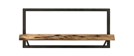 Wandplank Levels Live Edge - 70x32 cm - acacia/ijzer (MAN-LE7032)