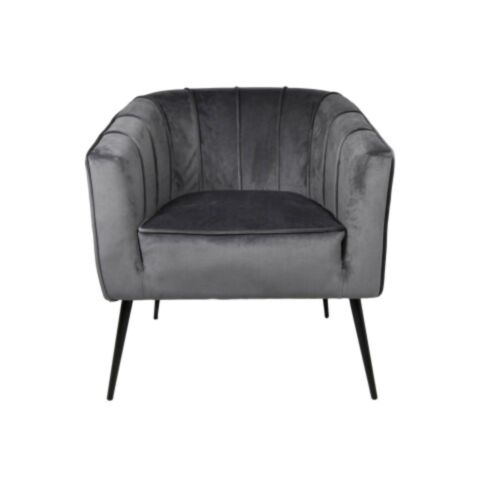Fauteuil Chester - velours - donkergrijs (MY6239DG)