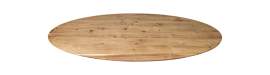 Ovaal tafelblad - 120x70x3,8 - Naturel - Acaciahout (OVTSE120)