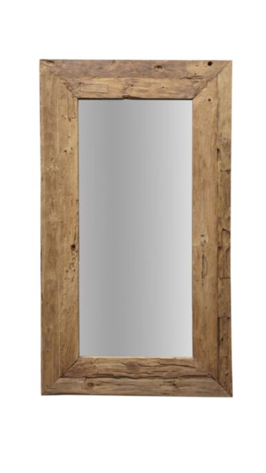 Wandspiegel Rustiek - 140x90 cm - drijfhout teak (SPR149)